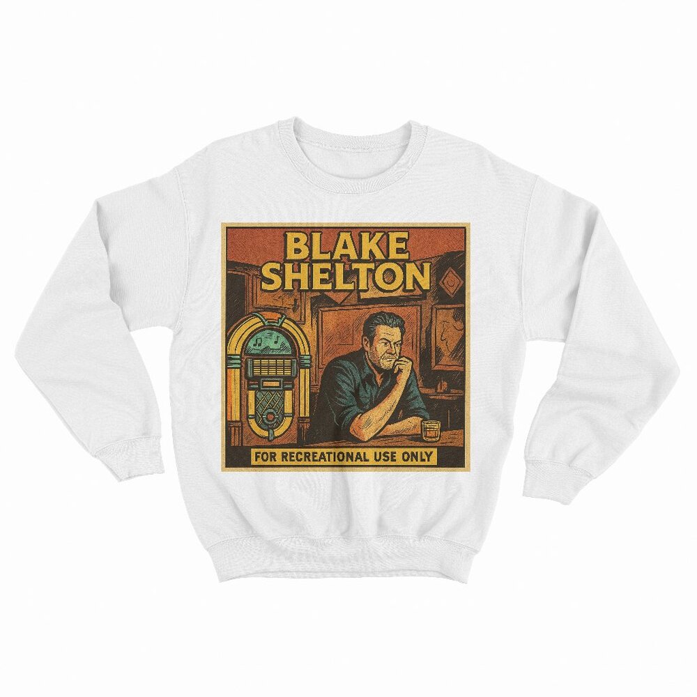 (NEW) Black Shelton - For Recreational Use Only White Sweatshirt